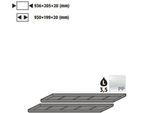 Einlegewanne für asecos Sicherheitsschränke der UB90 und UB30 Serie, Polyethylen, schwarz, B 936 x T 205 x H 20 mm, 3,5 l
