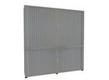 Rollladenschrank, 5 OH, 2teilig, mit Mitteltrennwand, B 1800 mm, silber