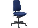 Drehstuhl All-In-One Trend 9633, mit Rollen, Stoffpolster, Duotec blau