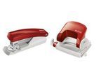 LEITZ® Locher-Tacker-Set, Bürolocher 5038 + Heftgerät 5501, rot