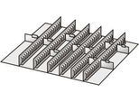 Schäfer Shop Select Einrichtungs-Sortiment, 6 Zwischenstege/10 Trennwände, 100/125 mm, Stahlblech