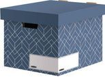 Archivbox BANKERS BOX® Décor, FSC®-zertifizierter Karton, L 390 x B 340 x H 291 mm, für DIN A4-Formate, schieferblau, 5 Stück