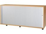 Schäfer Shop Select Anstellquerrollladenschrank, aus Holz, 1 Fachboden, B 1600 mm x T 421 x H 750 mm, Buche