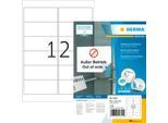 Herma Adressetiketten Special Nr. 10311, 99,1 x 42,3 mm, selbstklebend, ablösbar, bedruckbar, weiß, 1200 Stück auf 100 Blatt
