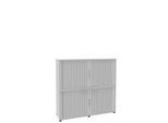 Rollladenschrank, 4 OH, 2teilig, mit Mitteltrennwand, B 1600 mm, weiß