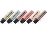 Textmarker STABILO® BOSS Original NatureCOLORS, Keilspitze, lichtbeständig, schnell trocknend, farbsortiert, 6 Stück