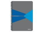 Notizbuch Leitz Office, DIN A5, 90 karierte Blatt, Spiralbindung, Kunststoff-Einband, FSC®-zertifiziert, blau