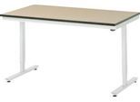 Rau Arbeitstisch Adlatus, elektrisch höhenverstellbar, 22 mm MDF-Platte, bis 150 kg, B 1500 x T 800 x H 720-1120 mm, braun/lichtgrau
