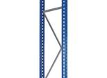 Schulte Lagertechnik Palettenregal-Ständerrahmen S625-A18, unmontiert, T 1100 x H 8000 mm, Stützenbreite 100 mm, blau/verzinkt