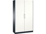 Flügeltürenschrank ASISTO C 3000, 5 Ordnerhöhen, B 1200 mm, anthrazit/weiß