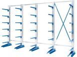 Kragarmregal KRM, einseitig, 2000x4000x500