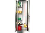 Putzmittelschrank aus Edelstahl, 600 mm breit