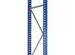 Schulte Lagertechnik Palettenregal-Ständerrahmen S625-A18, unmontiert, T 1100 x H 2000 mm, Stützenbreite 100 mm, blau/verzinkt
