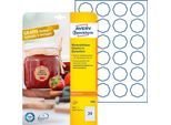 AVERY® Zweckform Klebeetiketten, blanko, 40,8 x 40,3 mm, 240 Stück, Blumenform
