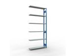 SCHULTE Lagertechnik Fachbodenregal - Stecksystem MULTIplus 250 Anbauregal mit Längenriegel - 3000x1300x300 mm, Typ 250 kg