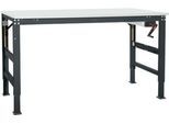 Arbeitstisch Ergo K, m. Kurbel, 2500 x 1000 mm, Tischplatte PVC Dekor, anthrazit