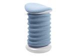 Topstar Hocker SITNESS 4D, ergonomisch, aktives Sitzen, gepolsterter Sattelsitz, höhenverstellbar, um 360° drehbar, Tragegriff, papyrusweiß/blau