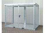 Bauer Gasflaschen-Container TYP GFC-E, abschließbar, L 3135 x B 1570 x H 2260 mm, Tränenblechboden