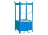 Fass-Stapelpalette Bauer FSP-1, seitlich offen, Kap. 1 x 200 l Fass, blau