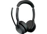 Headset Jabra Evolve2 55 link380c Stereo, Reichweite bis 30 m, bis 10 h, MS-Teams optimiert, schwarz