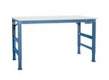 Arbeitstisch Ergo, Elektro-Hydraulik, Platte Melamin, 2500 x 1000 mm, brillantblau