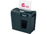 Rexel Secure X6 Aktenvernichter P4, Partikelschnitt 4 x 40 mm, 10 l, 6 Blatt Schnittleistung, Anti-Papierstau-Technologie, schwarz