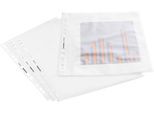 Schäfer Shop Select Prospekthüllen Exclusiv, PP, DIN A4, Lochseite offen, Stärke 0,06 mm, 100 Stück