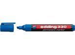 EDDING Permanent Marker 330, mit Keilspitze, 1-5 mm, 10 Stück, blau