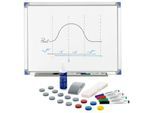 Schäfer Shop Select Whiteboard 90120 emailliert, Alurahmen + Whiteboard-Zubehör-Set Standard GRATIS