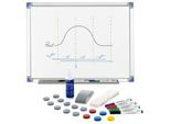Schäfer Shop Select Whiteboard 90120 lackiert, Alurahmen + Whiteboard-Zubehör-Set Standard GRATIS