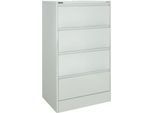 Schäfer Shop Select Hängeregistraturschrank MS iCONOMY, Stahl, 2-bahnig, offener Rahmen, B 780 mm, weißaluminium RAL 9006
