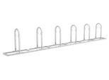 Anlehnparker WSM, 1-seitig, für Reifen bis B 55 mm, B 5100 x T 350 x H 850 mm, Stahl verzinkt, 6 Einstellplätze