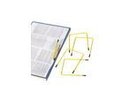 Archivbinder, Füllhöhe 80 mm, Draht, gelb, 100 Stück