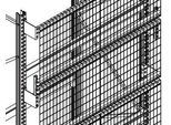 Gitterrückwand-Set, f. H 2500 u. T 850 mm, Weite 2700 mm, inkl. Zubehör