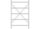 Fachbodenregal SSI Schäfer R3000, Grundregal, 5 verzinkte Böden, Tiefe 500 mm, Fachlast 250 kg, B 1345/1315 x H 1960 mm