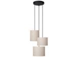 Lucide Pendelleuchte Maya, Beige, rund,rund, 46x177x46 cm, RoHS, Reach, Europäischer Sicherheitsstandard, höhenverstellbar, beliebig kürzbar, Lampen & Leuchten, Innenbeleuchtung, Leuchten nach Räumen, Wohnzimmerlampen