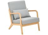 Livetastic Sessel, Grau, Holz, Kiefer, Füllung: Polyester, 73x76x60 cm, Wohnzimmer, Sessel, Sonstige Sessel