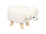 Kesper Kinderhocker, Weiß, Textil, Kiefer, Schaf, 47x25x25 cm, Spielzeug, Sonstiges Spielzeug