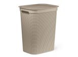 Rotho Wäschetonne Brisen, Cappuccino, Kunststoff, 50 L, 34x52.9x43.1 cm, Reach, DIN EN ISO 14001, DIN EN ISO 9001, Belüftungsöffnungen, Ordnen & Aufbewahren, Wäschekörbe & Tonnen