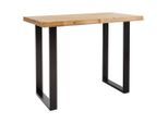 Landscape Bartisch , Schwarz, Eichefarben , Holz , Wildeiche , massiv , rechteckig , U-Form , 80x105x140 cm , Esszimmer, Esstische, Stehtische