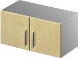 Schäfer Shop Genius Aufsatzschrank TETRIS SOLID, Stahlkorpus, 1 OH, B 800 mm, Ahorn-Dekor/weißalu