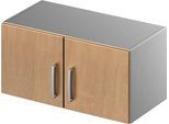 Schäfer Shop Genius Aufsatzschrank TETRIS SOLID, Stahlkorpus, 1 OH, B 800 mm, Buche-Dekor/weißalu
