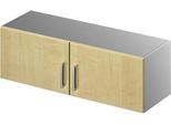 Schäfer Shop Genius Aufsatzschrank TETRIS SOLID, Stahlkorpus, 1 OH, B 1200 mm, Ahorn-Dekor/weißalu