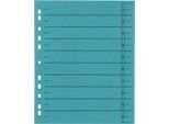 Schäfer Shop Select Trennblätter, mit Taben, DIN A4- Format, Linienaufdruck, Universallochung, 100 Stück, blau