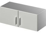 Schäfer Shop Genius Aufsatzschrank TETRIS SOLID, Stahlkorpus, 1 OH, B 1000 mm, lichtgrau/weißalu
