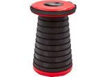 Teleskophocker WEDO® SITTOGO®NXT, zusammenschiebbar, höhenverstellbar, mit Umhängegurt, bis 150 kg, ABS-Kunststoff, rot