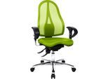 Topstar Bürostuhl SITNESS 15, Permanentkontakt, mit Armlehnen, Netzrücken, Fitness-Orthositz, grün