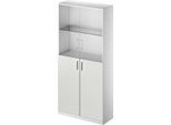 Schäfer Shop Genius Kombischrank TETRIS SOLID, 5 OH, Glas- und Flügeltüren, B 1000 mm, abschließbar