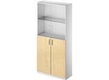 Schäfer Shop Genius Kombischrank TETRIS SOLID, 5 OH, Glas- und Flügeltüren, B 1000 mm, abschließbar