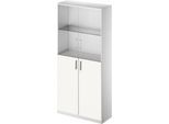 Schäfer Shop Genius Kombischrank TETRIS SOLID, 5 OH, Glas- und Flügeltüren, B 1000 mm, abschließbar